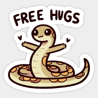 Free Hugs Snake Sticker